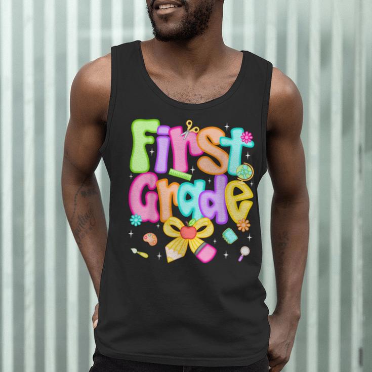 Preppy First Grade Back To School 1st Grade Teacher Girl Kid Men Tank Top, novelty gifts, funny gifts Preppy First Grade Back To School 1st Grade Teacher Girl Kid Men Tank Top, novelty gifts, funny gifts