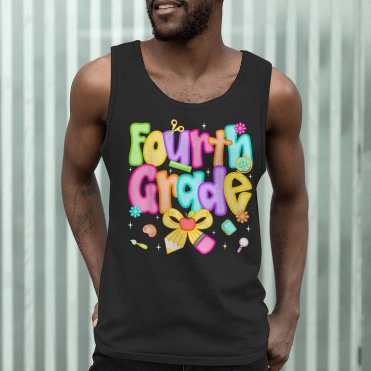 Preppy Fourth Grade Back To School 4th Grade Teacher Girls Men Tank Top, novelty gifts, funny gifts Preppy Fourth Grade Back To School 4th Grade Teacher Girls Men Tank Top, novelty gifts, funny gifts