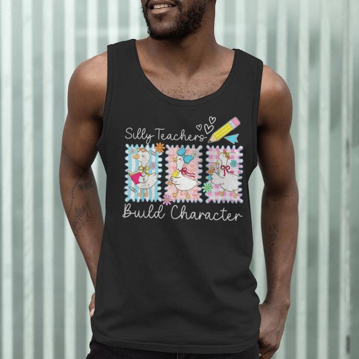 Preppy Silly Teacher Goose Build Character Back To School Men Tank Top, novelty gifts, funny gifts Preppy Silly Teacher Goose Build Character Back To School Men Tank Top, novelty gifts, funny gifts