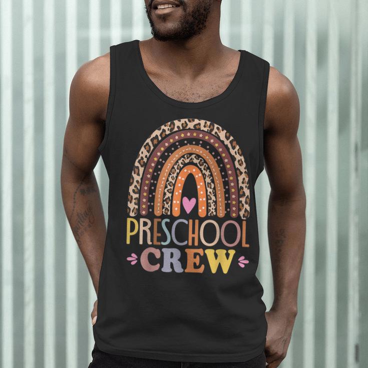 Preschool Crew Cute Leopard Rainbow Back To School Teachers Men Tank Top, novelty gifts, funny gifts
