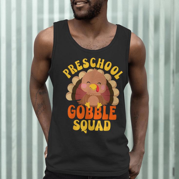 Preschool Gobble Squad Cute Turkey Thanksgiving Teacher Men Tank Top, novelty gifts, funny gifts Preschool Gobble Squad Cute Turkey Thanksgiving Teacher Men Tank Top, novelty gifts, funny gifts