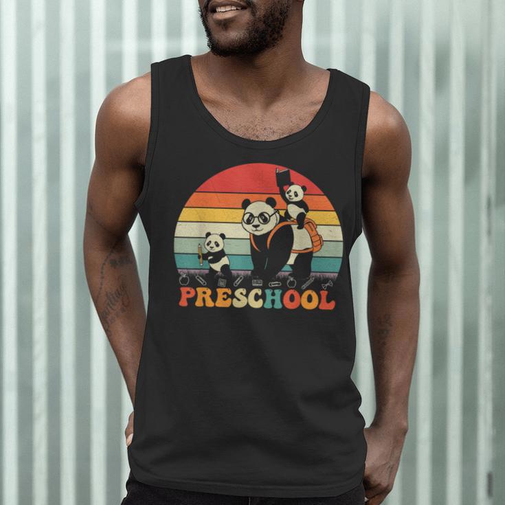 Preschool Panda Back To School Teacher Student Men Tank Top, novelty gifts, funny gifts Preschool Panda Back To School Teacher Student Men Tank Top, novelty gifts, funny gifts
