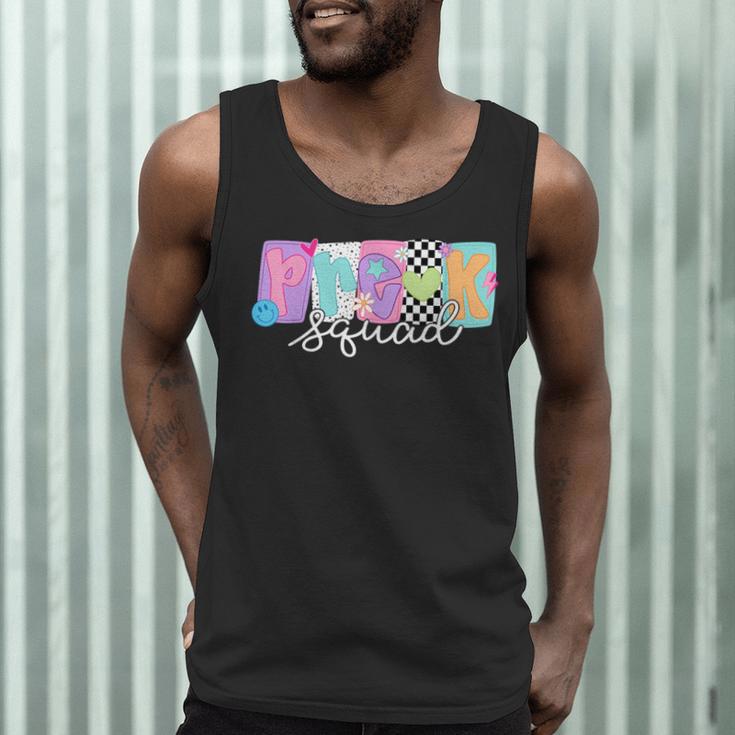 Preschool Squad Team Pre-K Crew Back To School Teacher Men Tank Top, novelty gifts, funny gifts