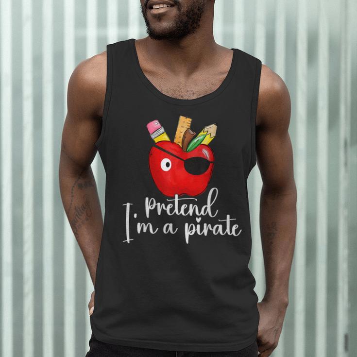 Pretend I'm A Pirate Teacher Apple Talk Like A Pirate Day Men Women Kids Men Tank Top, novelty gifts, funny gifts Pretend I'm A Pirate Teacher Apple Talk Like A Pirate Day Men Women Kids Men Tank Top, novelty gifts, funny gifts