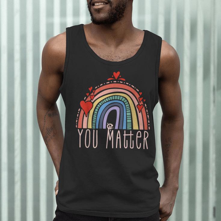 Pretty YOU MATTER Rainbow Positive Message Teachers Kids Men Tank Top, novelty gifts, funny gifts Pretty YOU MATTER Rainbow Positive Message Teachers Kids Men Tank Top, novelty gifts, funny gifts