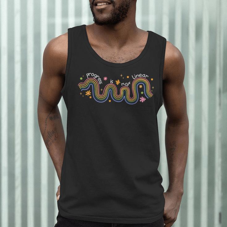 Progress Is Not Linear Sped Ed Special Education Teacher Men Tank Top, novelty gifts, funny gifts Progress Is Not Linear Sped Ed Special Education Teacher Men Tank Top, novelty gifts, funny gifts