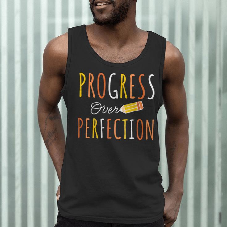 Progress Over Perfection Teacher Pencil Back-To-School Men Tank Top, novelty gifts, funny gifts Progress Over Perfection Teacher Pencil Back-To-School Men Tank Top, novelty gifts, funny gifts