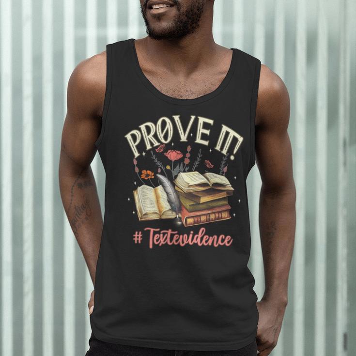Prove It Reading Teacher Text Evidence Book Lover Student Men Tank Top, novelty gifts, funny gifts