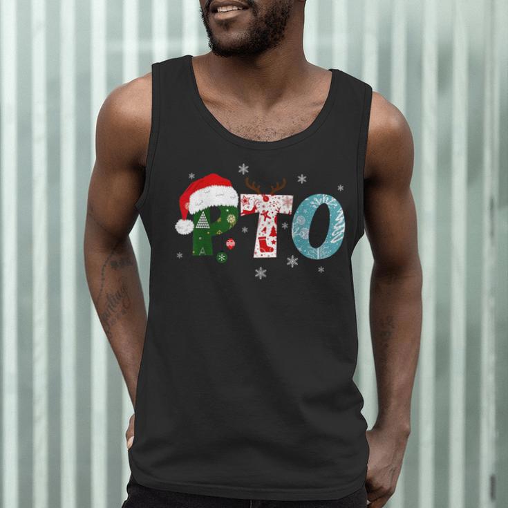 PTO Santa Hat Reindeer Parent Teacher Organization Christmas Men Tank Top, novelty gifts, funny gifts PTO Santa Hat Reindeer Parent Teacher Organization Christmas Men Tank Top, novelty gifts, funny gifts