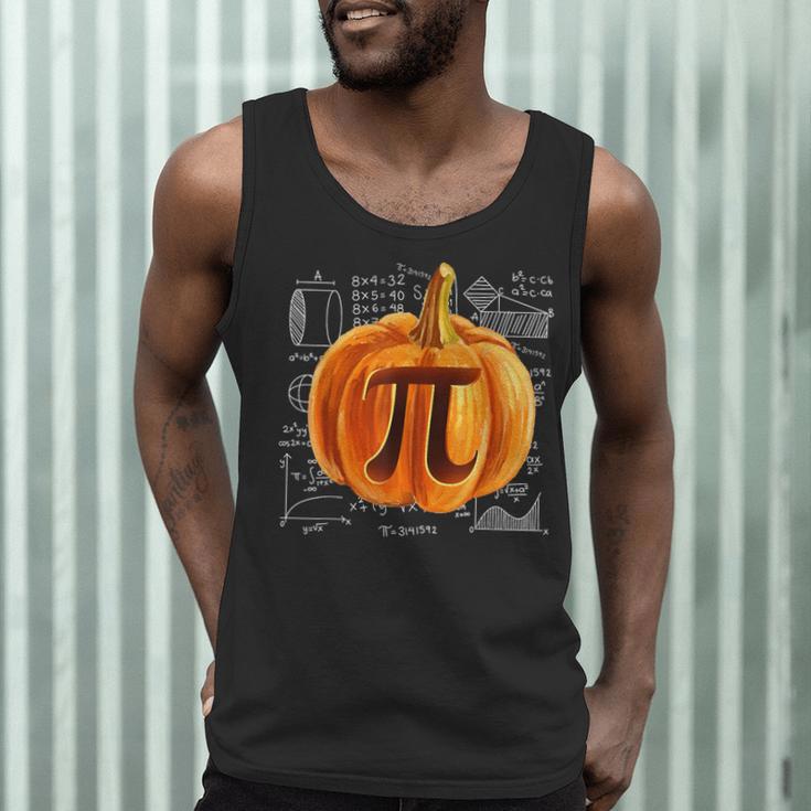 Pumpkin Pie Halloween Thanksgiving Math Teacher Pi Day Men Tank Top, novelty gifts, funny gifts