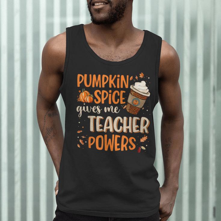Pumpkin Spice Gives Me Teacher Powers Fall Thanksgiving Men Women Men Tank Top, novelty gifts, funny gifts Pumpkin Spice Gives Me Teacher Powers Fall Thanksgiving Men Women Men Tank Top, novelty gifts, funny gifts