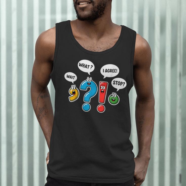 Punctuation Marks Wait What I Agree Stop English Teacher Men Tank Top, novelty gifts, funny gifts Punctuation Marks Wait What I Agree Stop English Teacher Men Tank Top, novelty gifts, funny gifts