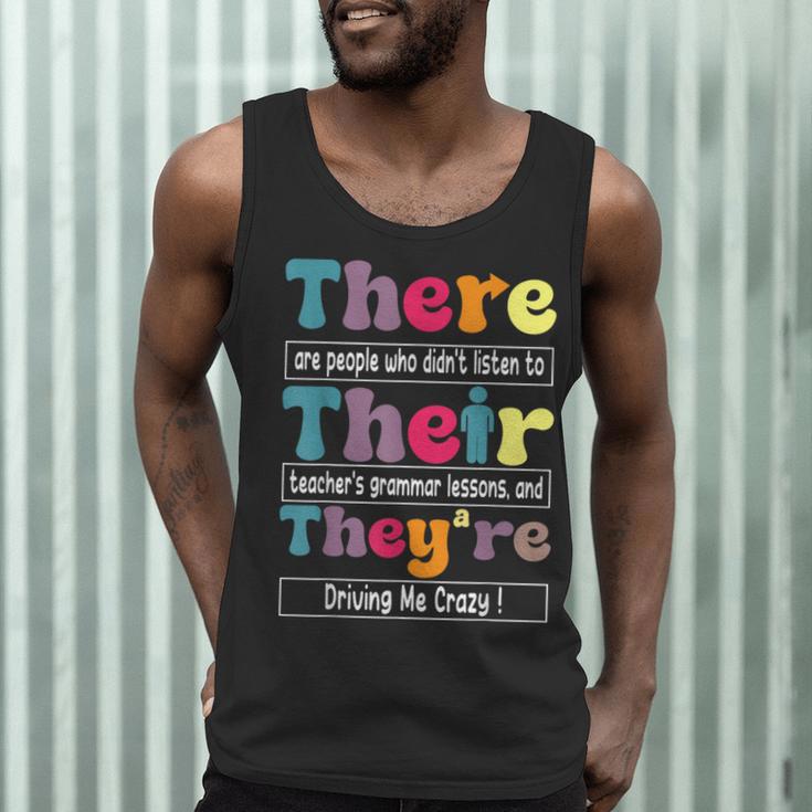 There Their They'Re English Teacher Grammar Memes Men Tank Top, novelty gifts, funny gifts There Their They'Re English Teacher Grammar Memes Men Tank Top, novelty gifts, funny gifts