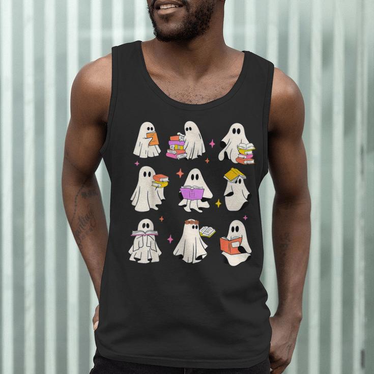 Read More Books Spooky Teacher Halloween Ghost Reading Book Men Tank Top, novelty gifts, funny gifts