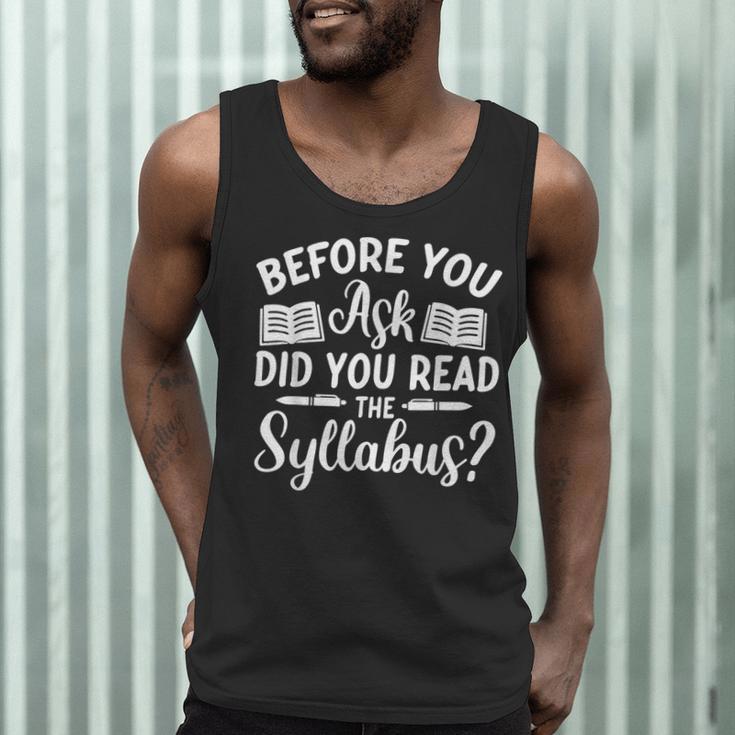 Did You Read The Syllabus Shirt Teacher Men Women Men Tank Top, novelty gifts, funny gifts Did You Read The Syllabus Shirt Teacher Men Women Men Tank Top, novelty gifts, funny gifts