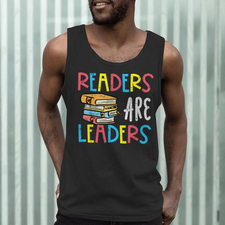 Readers Are Leaders Reading Book Lover Teacher Women Men Kid Men Tank Top, novelty gifts, funny gifts
