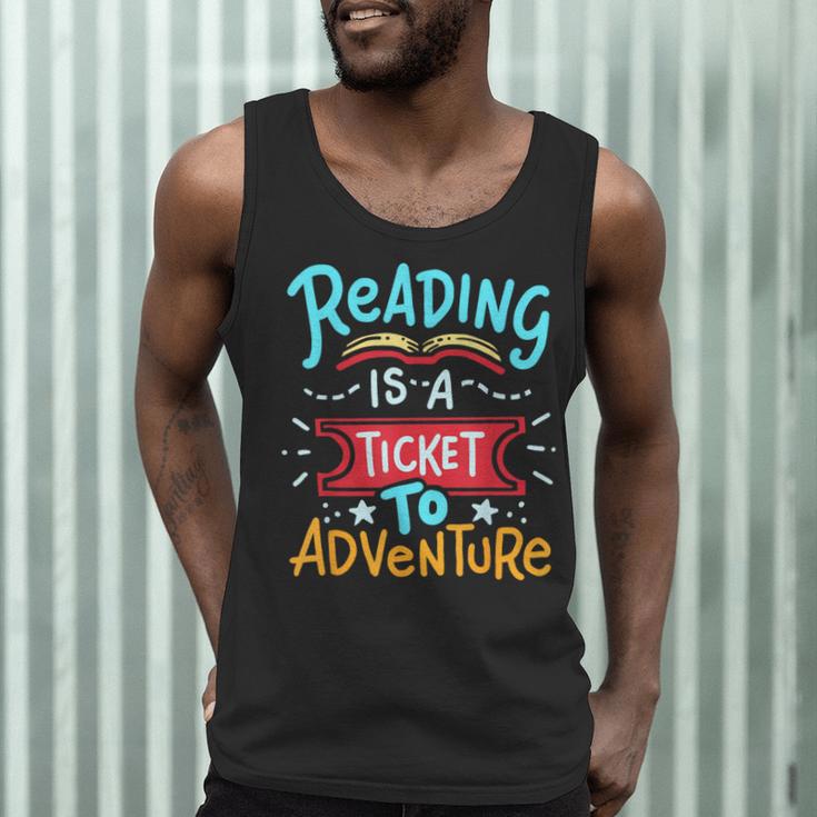 Reading Adventure Library Student Teacher Book Men Tank Top, novelty gifts, funny gifts