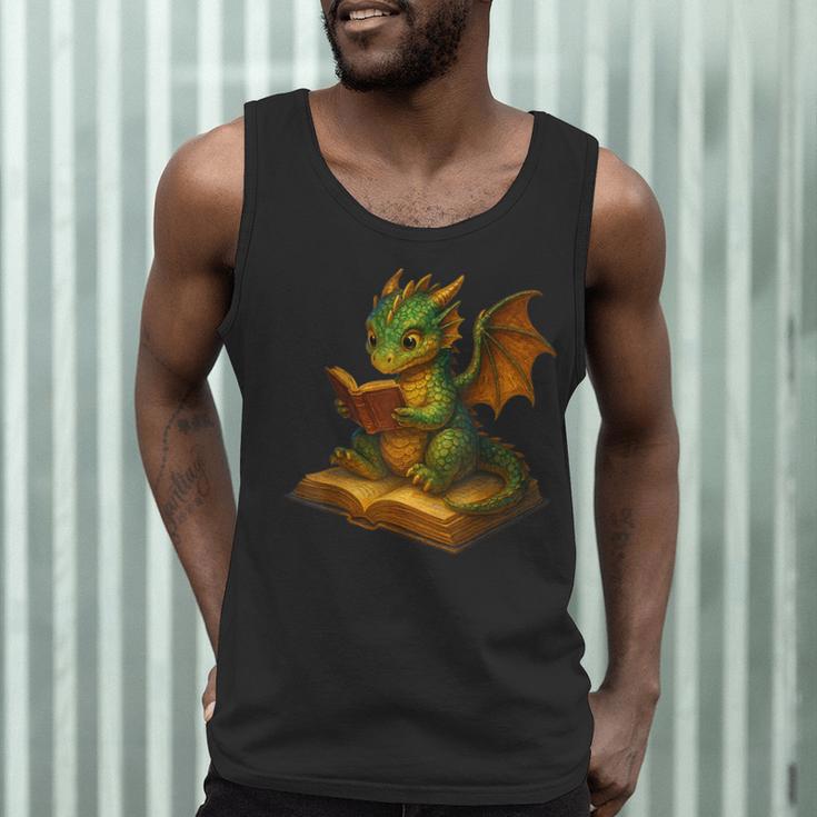 Reading Dragon Shirt For Bookish Teacher Librarian Bookworm Men Tank Top, novelty gifts, funny gifts Reading Dragon Shirt For Bookish Teacher Librarian Bookworm Men Tank Top, novelty gifts, funny gifts