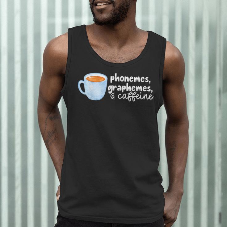 Reading Interventionist Specialist Teacher Phonemes Graphemes And Caffeine Reading Intervention -Adults Classic Fit Short Sleeve Men Tank Top, novelty gifts, funny gifts Reading Interventionist Specialist Teacher Phonemes Graphemes And Caffeine Reading Intervention -Adults Classic Fit Short Sleeve Men Tank Top, novelty gifts, funny gifts