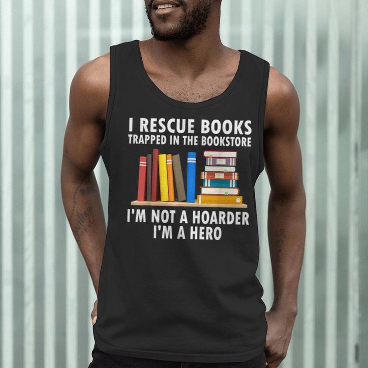I Rescue Books Trapped In The Bookstore Book Teacher For Men Women Men Tank Top, novelty gifts, funny gifts