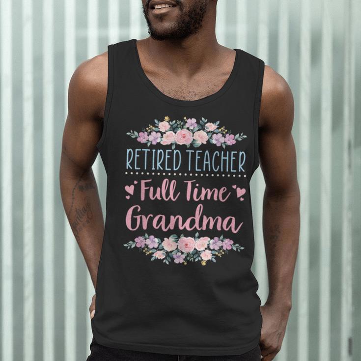 Retired Teacher Full Time Grandma Teaching Retirement Men Tank Top, novelty gifts, funny gifts