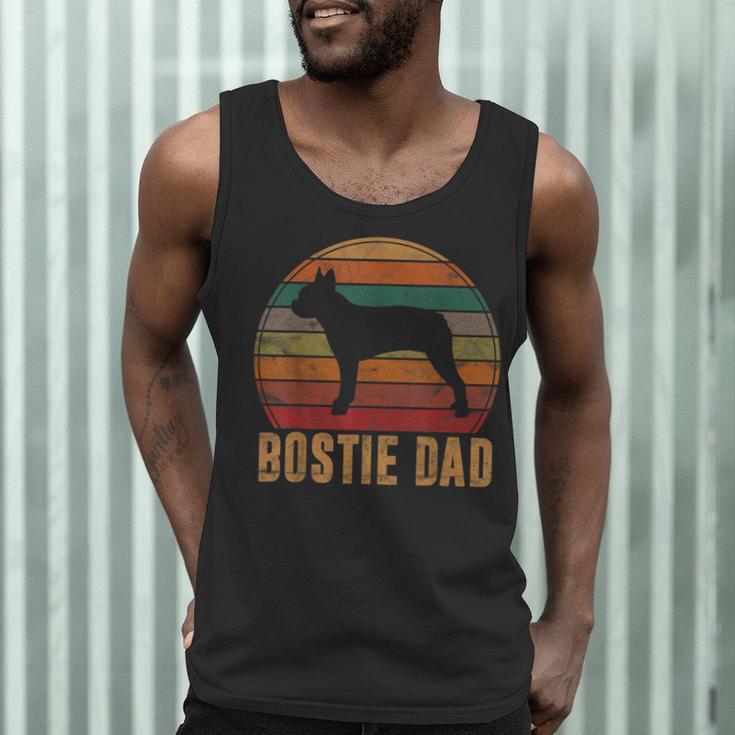 Retro Boston Terrier Dad Dog Owner Pet Bostie Father Men Tank Top, novelty gifts, funny gifts