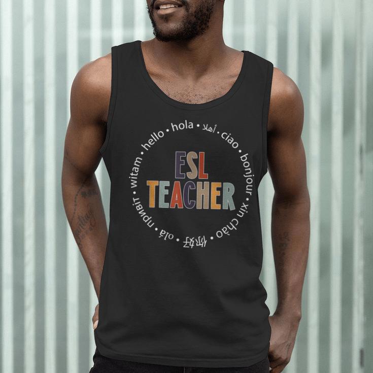 Retro ESL Teacher Teach Multilingual Learners Team Men Tank Top, novelty gifts, funny gifts