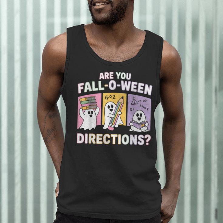 Retro Are You Fall O Ween Directions Teacher Halloween Ghost Men Tank Top, novelty gifts, funny gifts