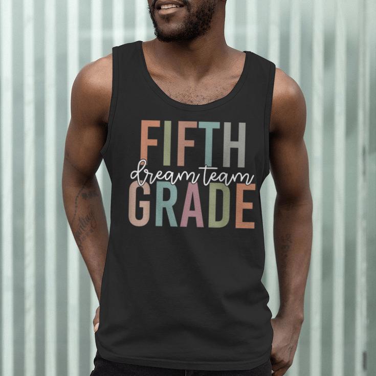 Retro Fifth Grade Dream Team Groovy Teacher Back To School Men Women Girls Kids Men Tank Top, novelty gifts, funny gifts