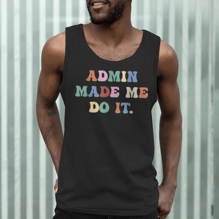 Retro High Grade School Teacher Admin Made Me Do It Quote Men Tank Top, novelty gifts, funny gifts Retro High Grade School Teacher Admin Made Me Do It Quote Men Tank Top, novelty gifts, funny gifts