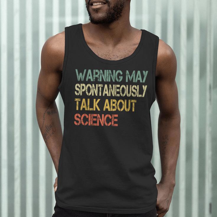Retro Scientist Warning May Talk About Science Teacher Men Tank Top, novelty gifts, funny gifts Retro Scientist Warning May Talk About Science Teacher Men Tank Top, novelty gifts, funny gifts