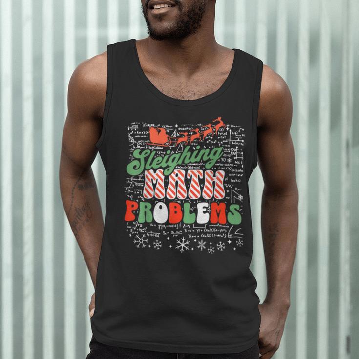 Retro Sleighing Math Problems Santa Math Teacher Christmas Men Tank Top, novelty gifts, funny gifts Retro Sleighing Math Problems Santa Math Teacher Christmas Men Tank Top, novelty gifts, funny gifts