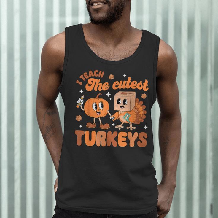 Retro I Teach The Cutest Turkey Thanksgiving Pumpkin Teacher Men Tank Top, novelty gifts, funny gifts Retro I Teach The Cutest Turkey Thanksgiving Pumpkin Teacher Men Tank Top, novelty gifts, funny gifts