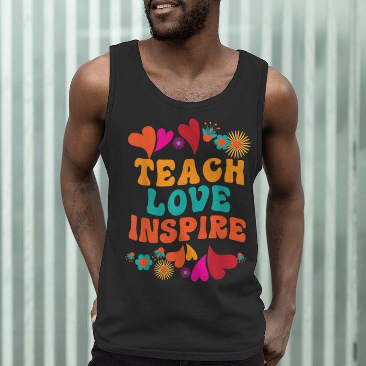 Retro Teach Love Inspire Back To School Teachers Men Tank Top, novelty gifts, funny gifts Retro Teach Love Inspire Back To School Teachers Men Tank Top, novelty gifts, funny gifts