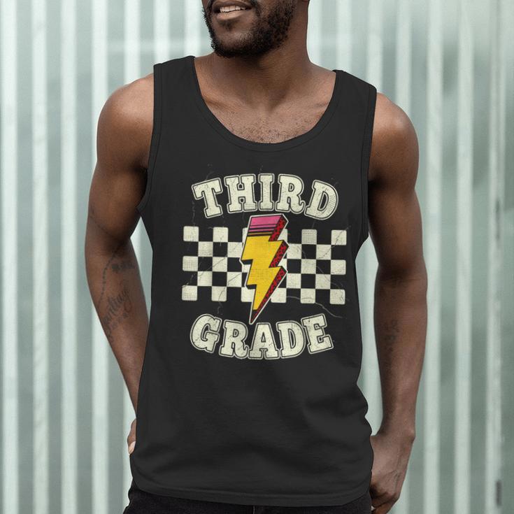 Retro Third Grade Teacher Lightning Bolt Pencil Teacher Kids Men Tank Top, novelty gifts, funny gifts Retro Third Grade Teacher Lightning Bolt Pencil Teacher Kids Men Tank Top, novelty gifts, funny gifts