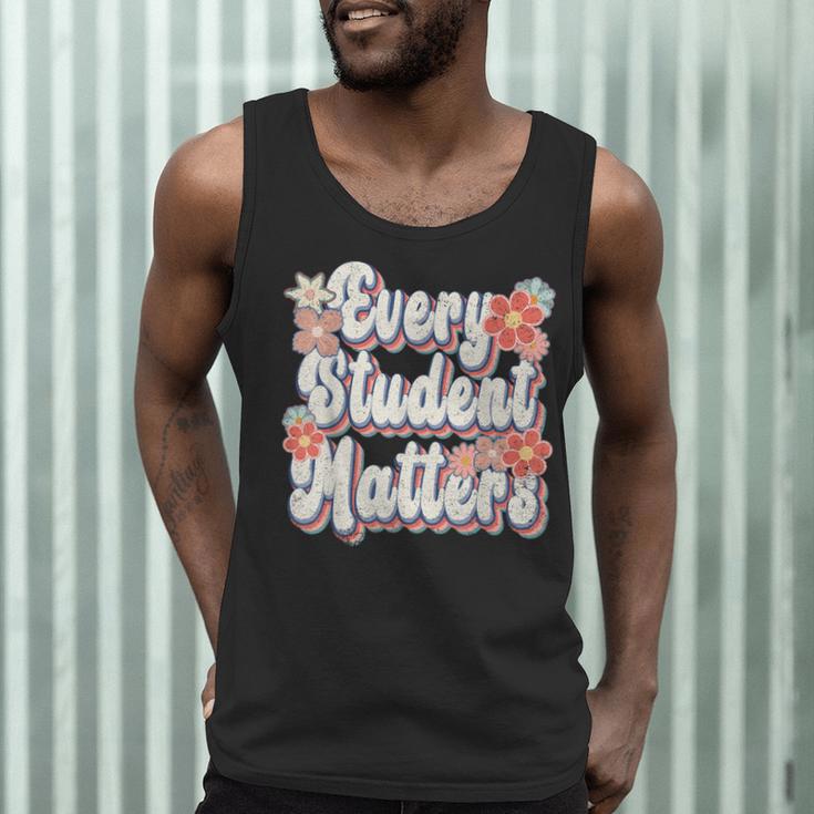 Retro Vintage Every Student Matters Teacher Paraprofessional Men Tank Top, novelty gifts, funny gifts
