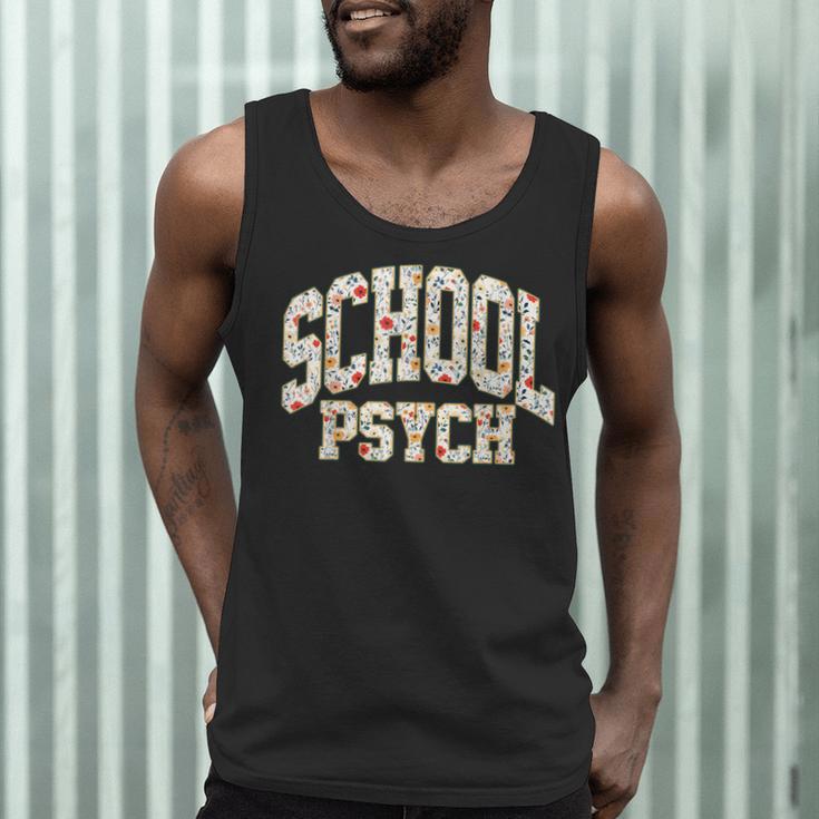 Retro Wildflower School Psych Teacher School Psychologist Men Tank Top, novelty gifts, funny gifts Retro Wildflower School Psych Teacher School Psychologist Men Tank Top, novelty gifts, funny gifts