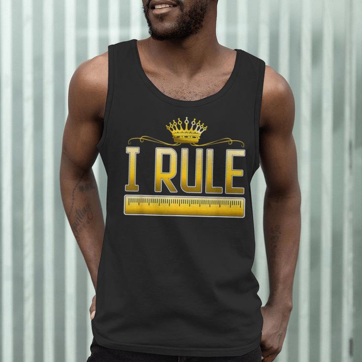 I Rule Math Ruler Mathematics Pun Math Teacher Men Women Girls Kids Men Tank Top, novelty gifts, funny gifts