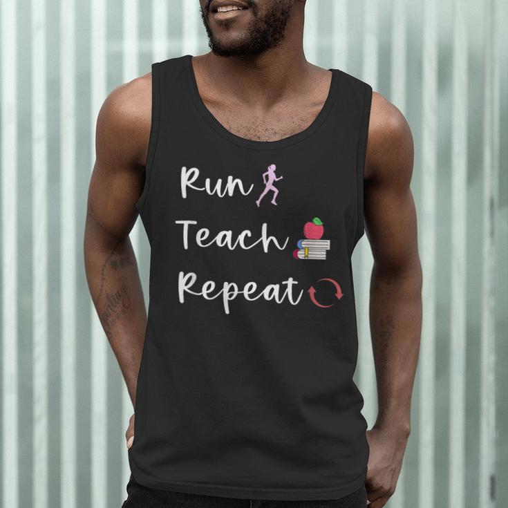 Run Teach Repeat Teacher Running Saying Slogan Runner Men Tank Top, novelty gifts, funny gifts Run Teach Repeat Teacher Running Saying Slogan Runner Men Tank Top, novelty gifts, funny gifts