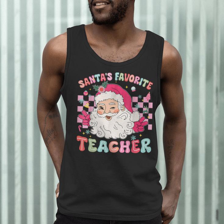 Santa Favorite Teacher Shirt Teacher Christmas Men Tank Top, novelty gifts, funny gifts