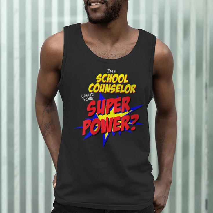 School Counselor Teacher Superhero Superpower Comic Book Men Tank Top, novelty gifts, funny gifts School Counselor Teacher Superhero Superpower Comic Book Men Tank Top, novelty gifts, funny gifts