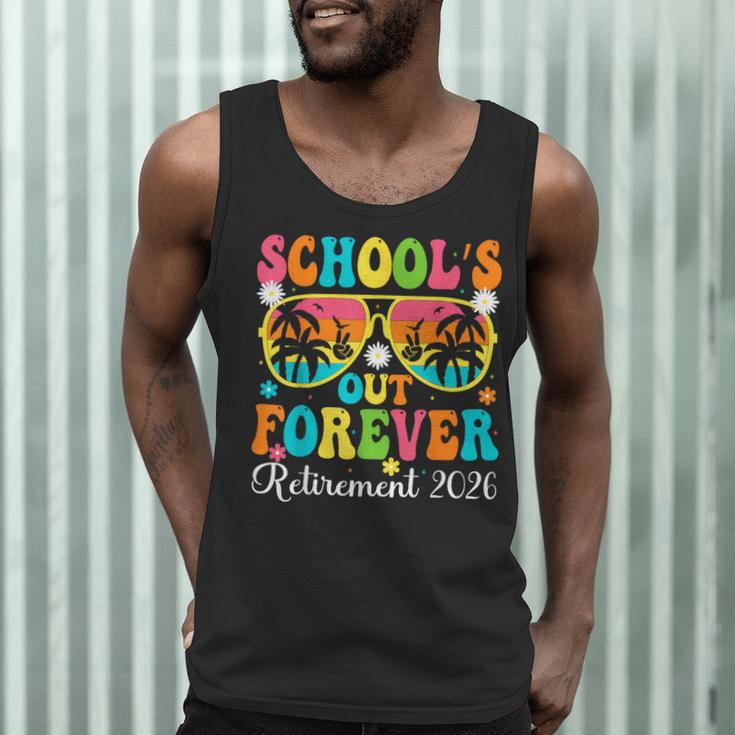 School's Out Forever Retirement 2026 Retro Retired Teacher Men Tank Top, novelty gifts, funny gifts School's Out Forever Retirement 2026 Retro Retired Teacher Men Tank Top, novelty gifts, funny gifts