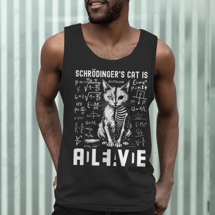 Schrodinger's Cat Dead And Alive Physics Teacher Men Tank Top, novelty gifts, funny gifts