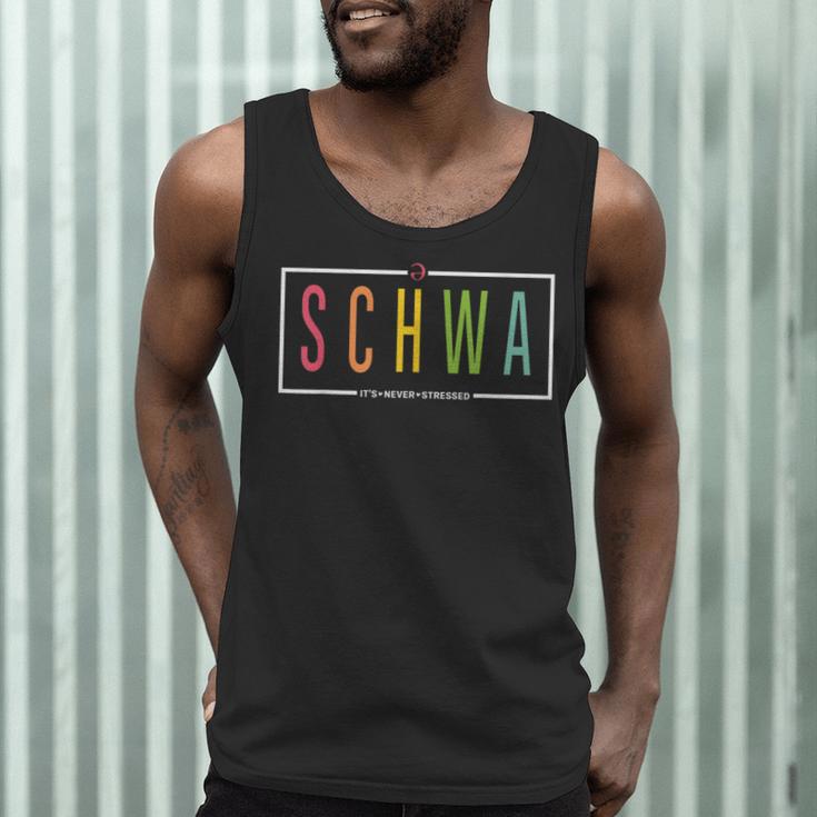 Schwa Teacher Reading Literacy For English Grammar Teachers Men Tank Top, novelty gifts, funny gifts Schwa Teacher Reading Literacy For English Grammar Teachers Men Tank Top, novelty gifts, funny gifts