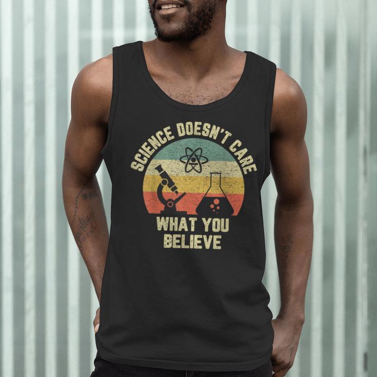 Science Doesn't Care What You Believe Science Teacher Men Women Kids Men Tank Top, novelty gifts, funny gifts