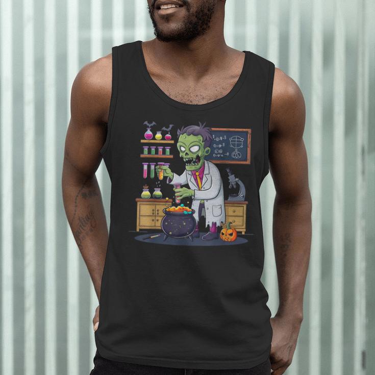 Science Teacher Halloween Shirt Zombie Chemistry Scientist Men Tank Top, novelty gifts, funny gifts