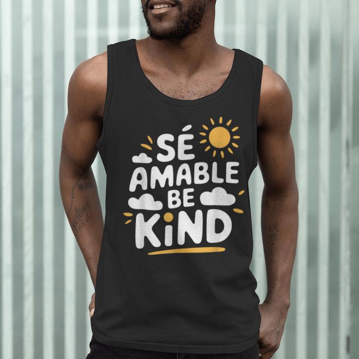 SÉ AMABLE Be Kind Bilingual Teacher Maestra Spanish Teacher Men Tank Top, novelty gifts, funny gifts SÉ AMABLE Be Kind Bilingual Teacher Maestra Spanish Teacher Men Tank Top, novelty gifts, funny gifts