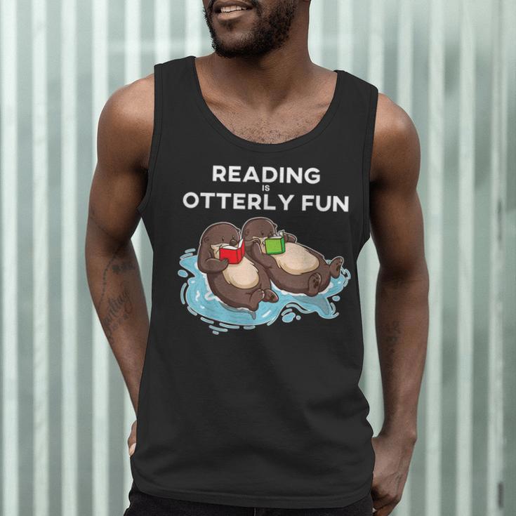 Sea Otter Book Reading Shirt For Bookworm Teachers Men Tank Top, novelty gifts, funny gifts