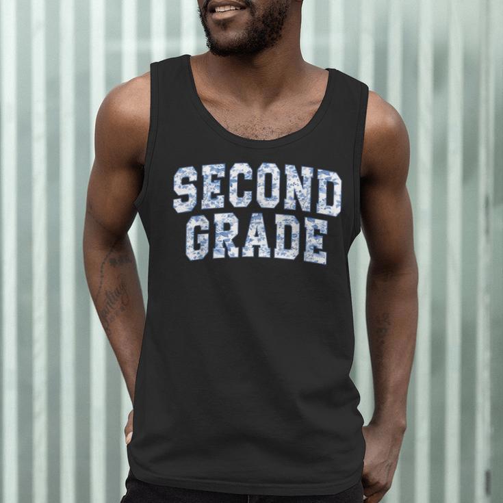 Second Grade Floral Blue Back To School 2nd Grade Teacher Men Tank Top, novelty gifts, funny gifts Second Grade Floral Blue Back To School 2nd Grade Teacher Men Tank Top, novelty gifts, funny gifts