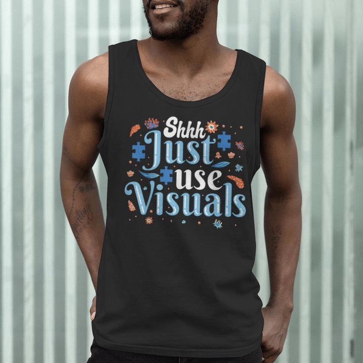 Shhh Just Use Visuals SPED Special Education Teacher Men Women Men Tank Top, novelty gifts, funny gifts Shhh Just Use Visuals SPED Special Education Teacher Men Women Men Tank Top, novelty gifts, funny gifts